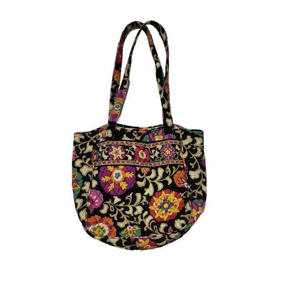 Vera Bradley Handbags - Vera Bradley Suzani Tote Bag Floral Quilted Multicolor Double Handles Retired